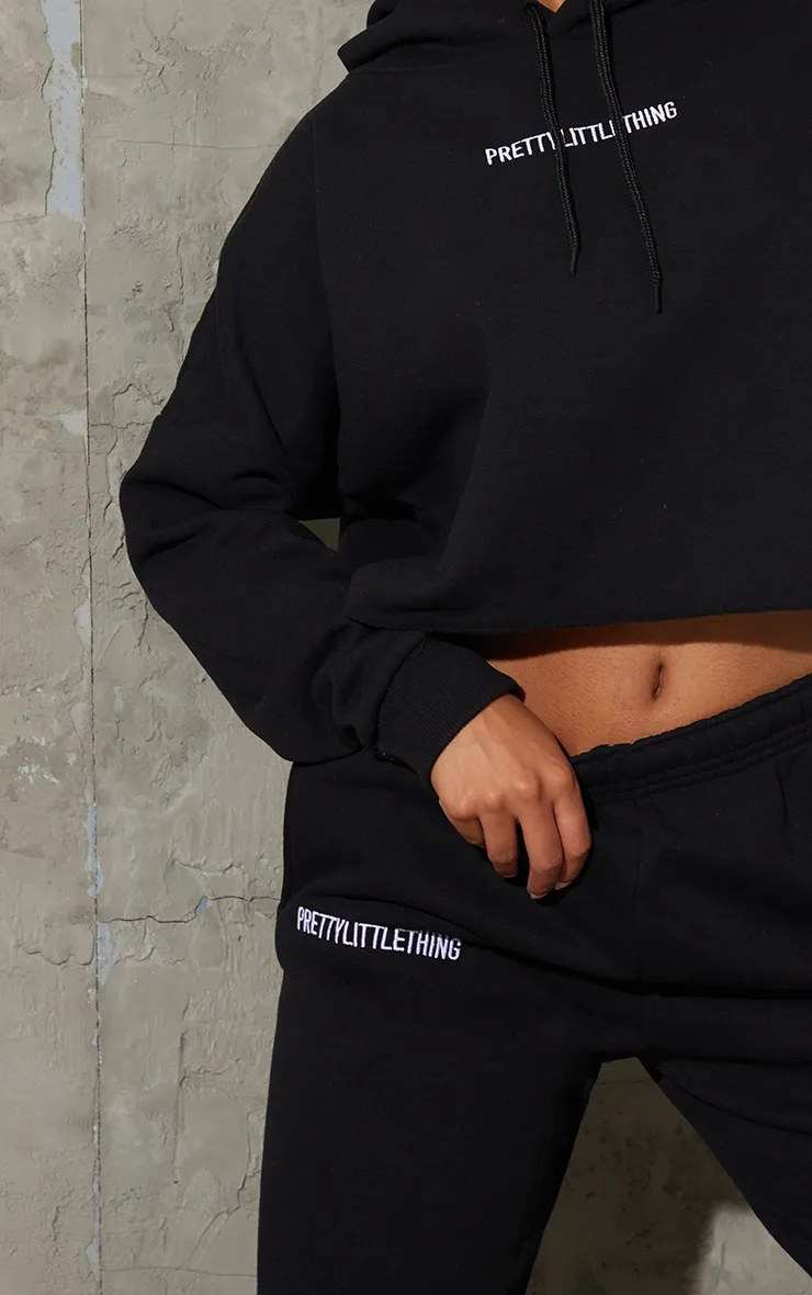 PRETTYLITTLETHING Black Embroidered Slogan Joggers sold by Pretty Little Thing product image thumbnail 4