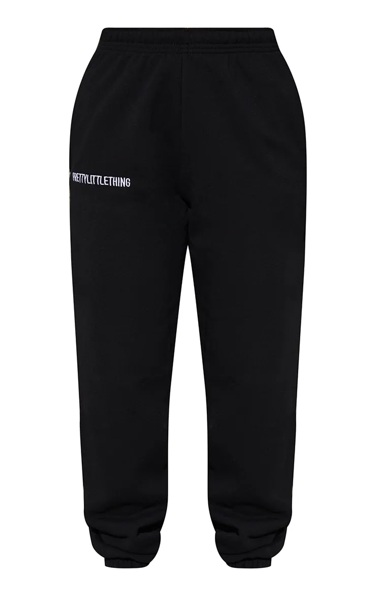 PRETTYLITTLETHING Black Embroidered Slogan Joggers sold by Pretty Little Thing product image thumbnail 5