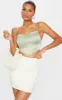 Sage Satin Cowl Neck Crop Top sold by Pretty Little Thing