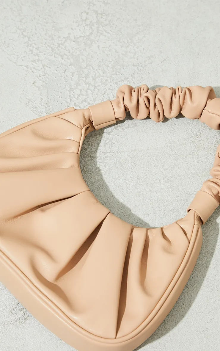 Tan Extreme Ruched Handle Shoulder Bag sold by Pretty Little Thing product image thumbnail 4
