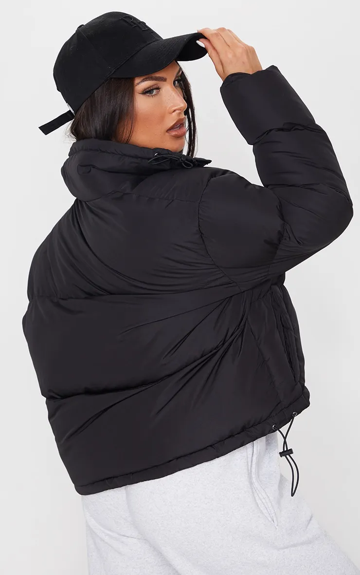 Black Toggle Detail Puffer Jacket sold by Pretty Little Thing product image thumbnail 2