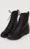 Black Basic PU Biker Boots sold by Pretty Little Thing