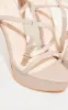 Sand PU Platform Strappy High Heels sold by Pretty Little Thing