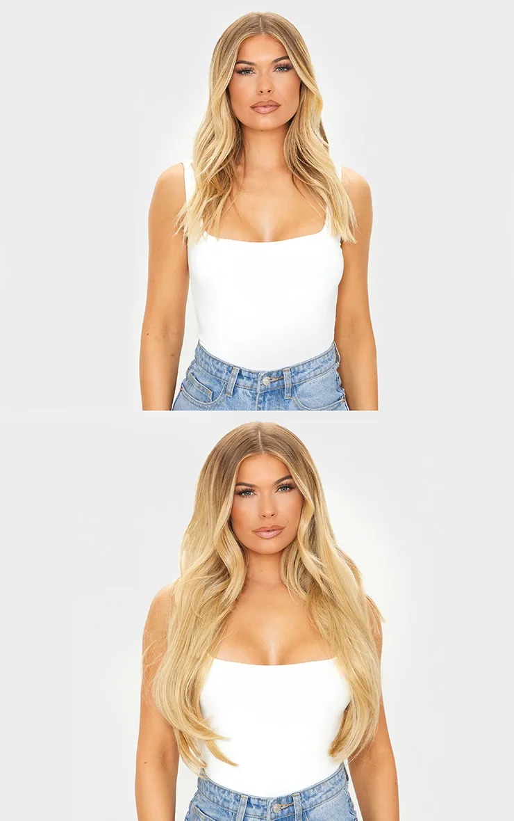 LullaBellz Super Thick 22'5 Piece Straight Clip In Hair Extensions Golden Blonde sold by Pretty Little Thing product image thumbnail 3