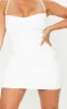 Shape Cream Slinky Extreme Ruched Bodycon Dress sold by Pretty Little Thing