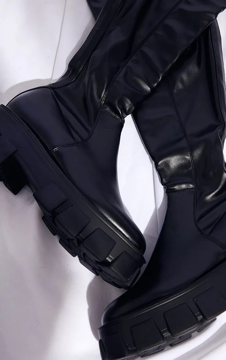Black Extreme Chunky Sole Knee High Boots sold by Pretty Little Thing product image thumbnail 4