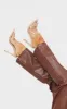 Nude Clear Strap Pu Point Toe High Heels sold by Pretty Little Thing