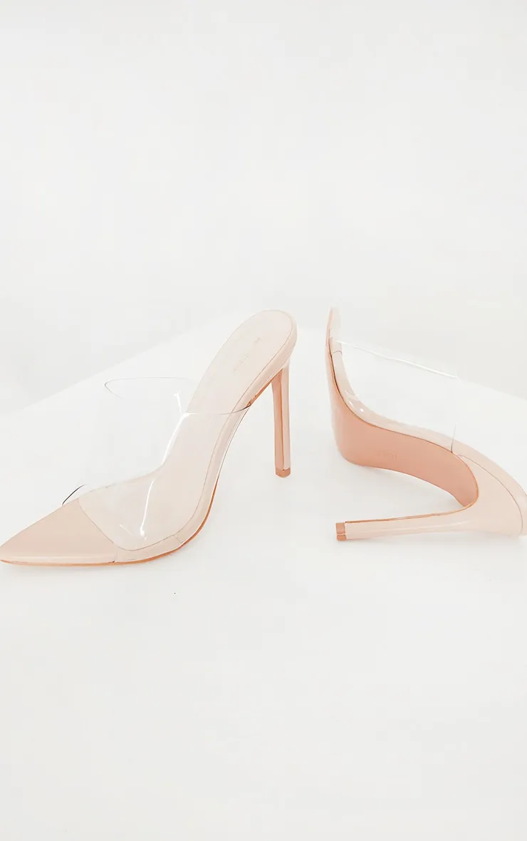 Nude Clear Strap Pu Point Toe High Heels sold by Pretty Little Thing product image thumbnail 3