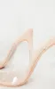 Nude Clear Strap Pu Point Toe High Heels sold by Pretty Little Thing