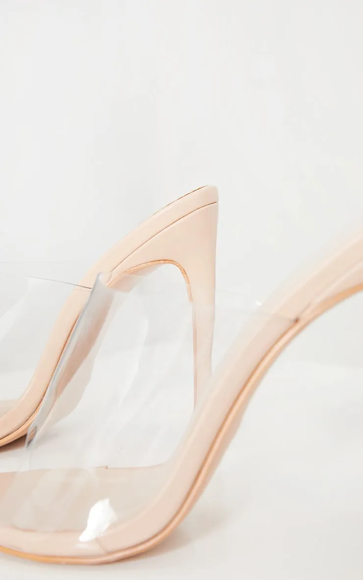 Nude Clear Strap Pu Point Toe High Heels sold by Pretty Little Thing product image thumbnail 4