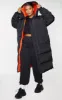 Plus Black Maxi Contrast Hooded Puffer Jacket sold by Pretty Little Thing