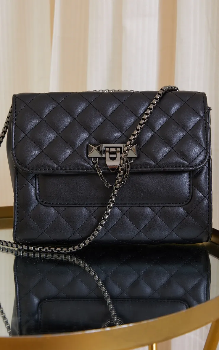 Black Diamond Quilted Cross Body Bag sold by Pretty Little Thing product image thumbnail 2