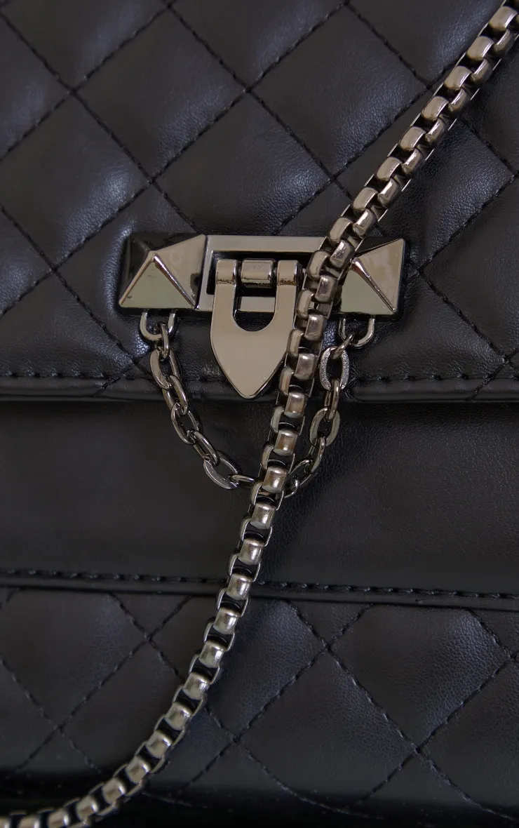 Black Diamond Quilted Cross Body Bag sold by Pretty Little Thing product image thumbnail 4