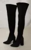 Black Wide Fit Point Toe Over The Knee Boots sold by Pretty Little Thing