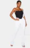 Shape Black Chiffon Ruched Corset Crop Top sold by Pretty Little Thing
