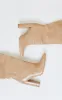 Nude Knee High Point Block Heel Boots sold by Pretty Little Thing