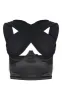 Black Satin Underbust Halterneck Chiffon Strap Corset sold by Pretty Little Thing
