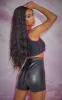 LullaBellz Super Thick 26` 5 Piece Textured Wave Clip In Hair Extensions Dark Brown sold by Pretty Little Thing
