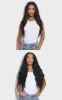 LullaBellz Super Thick 26` 5 Piece Textured Wave Clip In Hair Extensions Dark Brown sold by Pretty Little Thing
