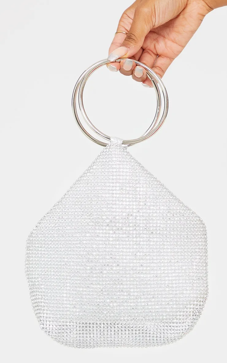 Silver Round Handle Diamante Chainmail Grab Bag sold by Pretty Little Thing product image thumbnail 2