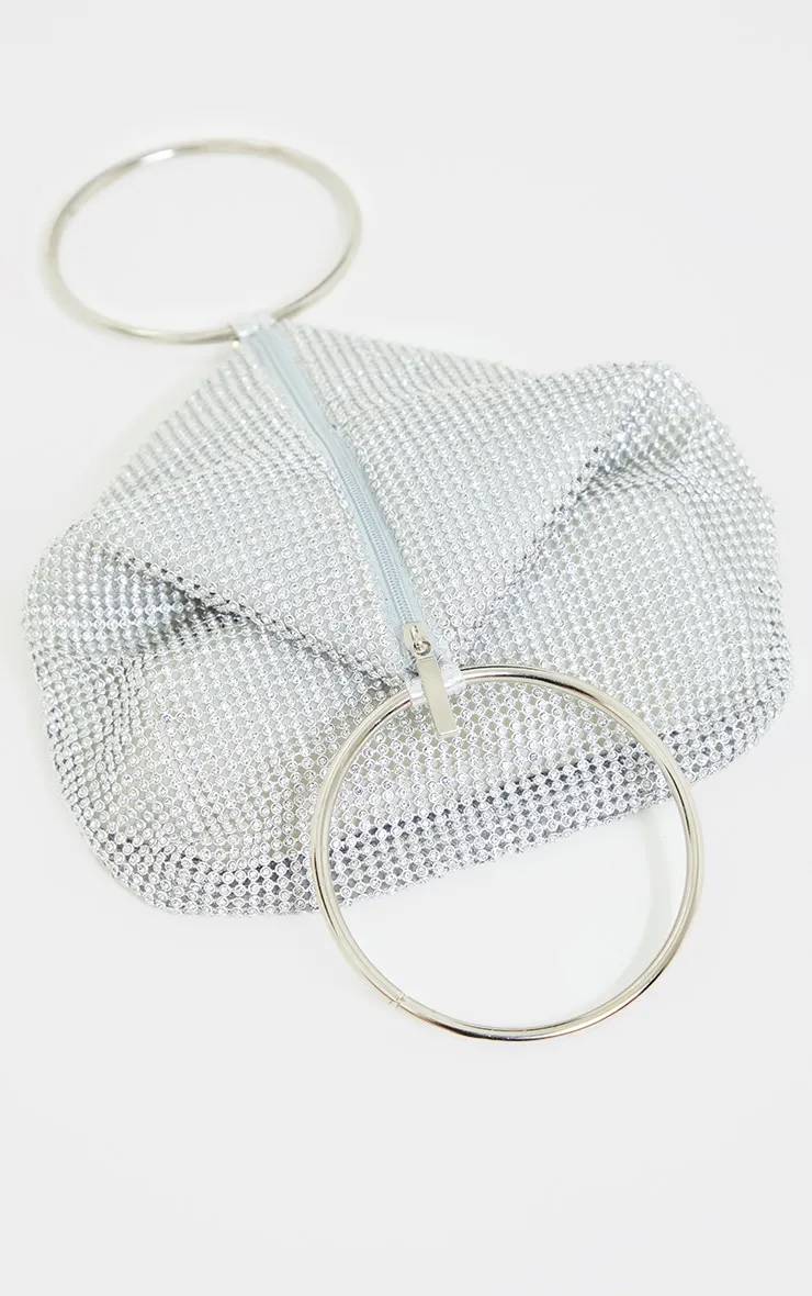 Silver Round Handle Diamante Chainmail Grab Bag sold by Pretty Little Thing product image thumbnail 3