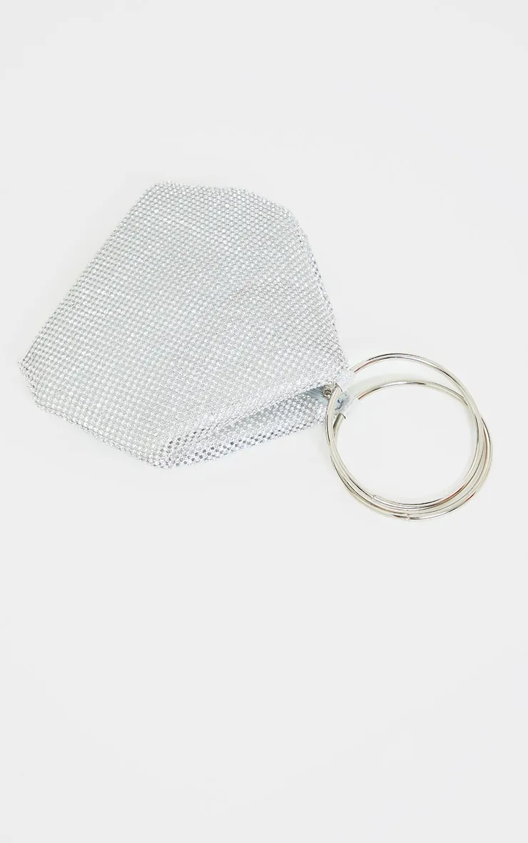 Silver Round Handle Diamante Chainmail Grab Bag sold by Pretty Little Thing product image thumbnail 4