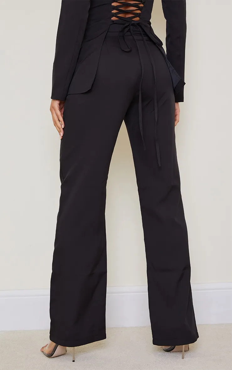Black Wide Leg High Waist Trousers sold by Pretty Little Thing product image thumbnail 3