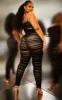 Plus Black Ruched Mesh Underwire Jumpsuit sold by Pretty Little Thing