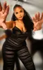 Plus Black Ruched Mesh Underwire Jumpsuit sold by Pretty Little Thing