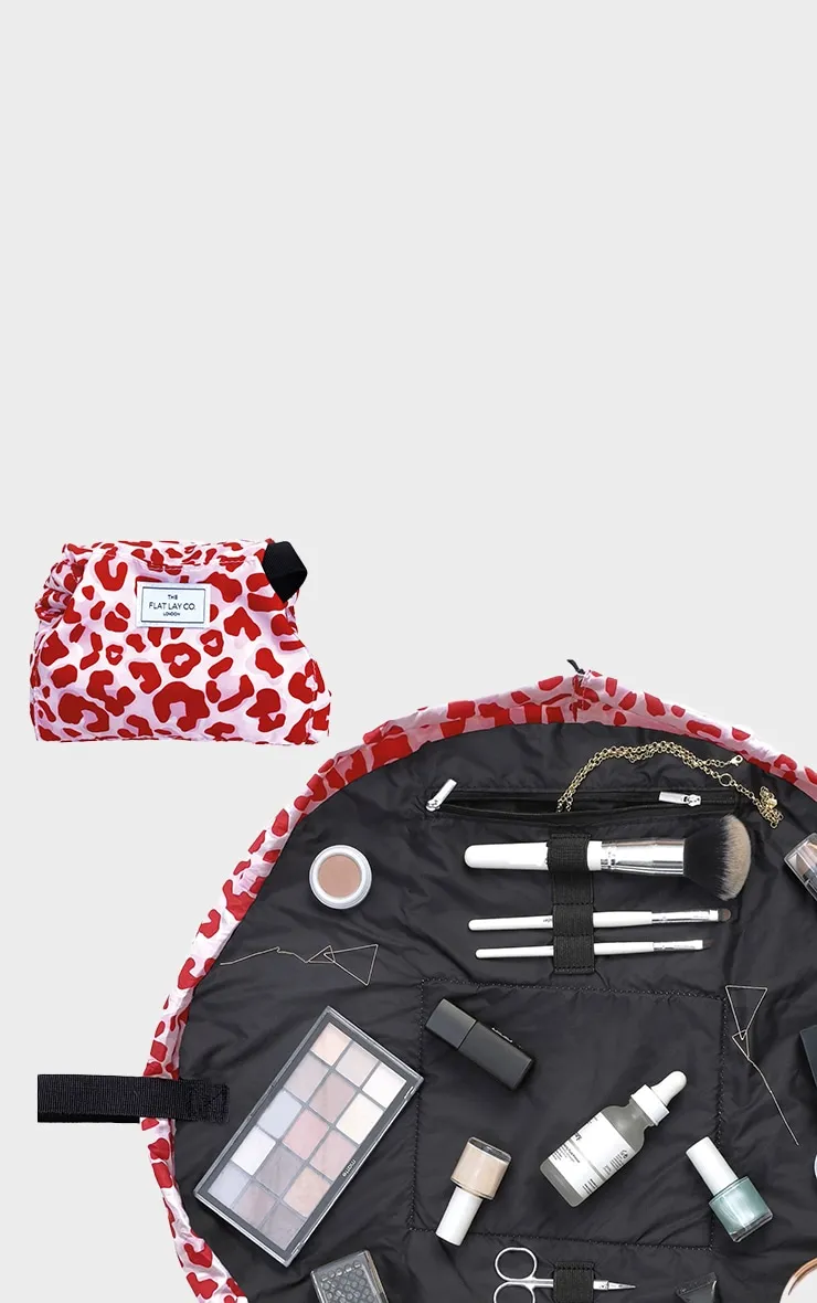 The Flat Lay co Makeup Bag Pink Leopard Print sold by Pretty Little Thing product image thumbnail 4