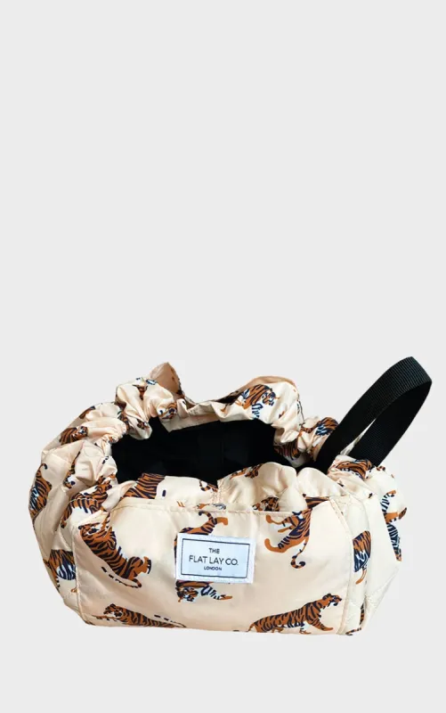 The Flat Lay co Makeup Bag Tiger Print sold by Pretty Little Thing