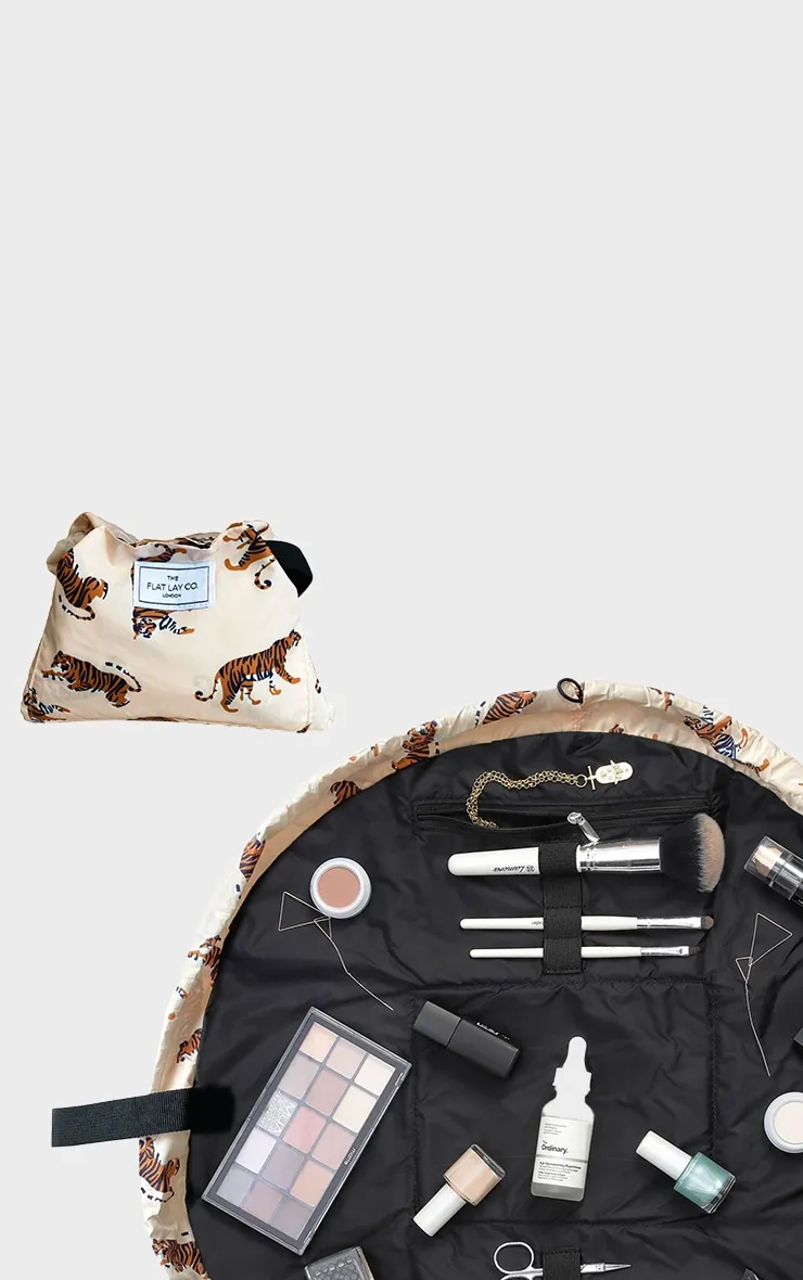The Flat Lay co Makeup Bag Tiger Print sold by Pretty Little Thing product image thumbnail 4