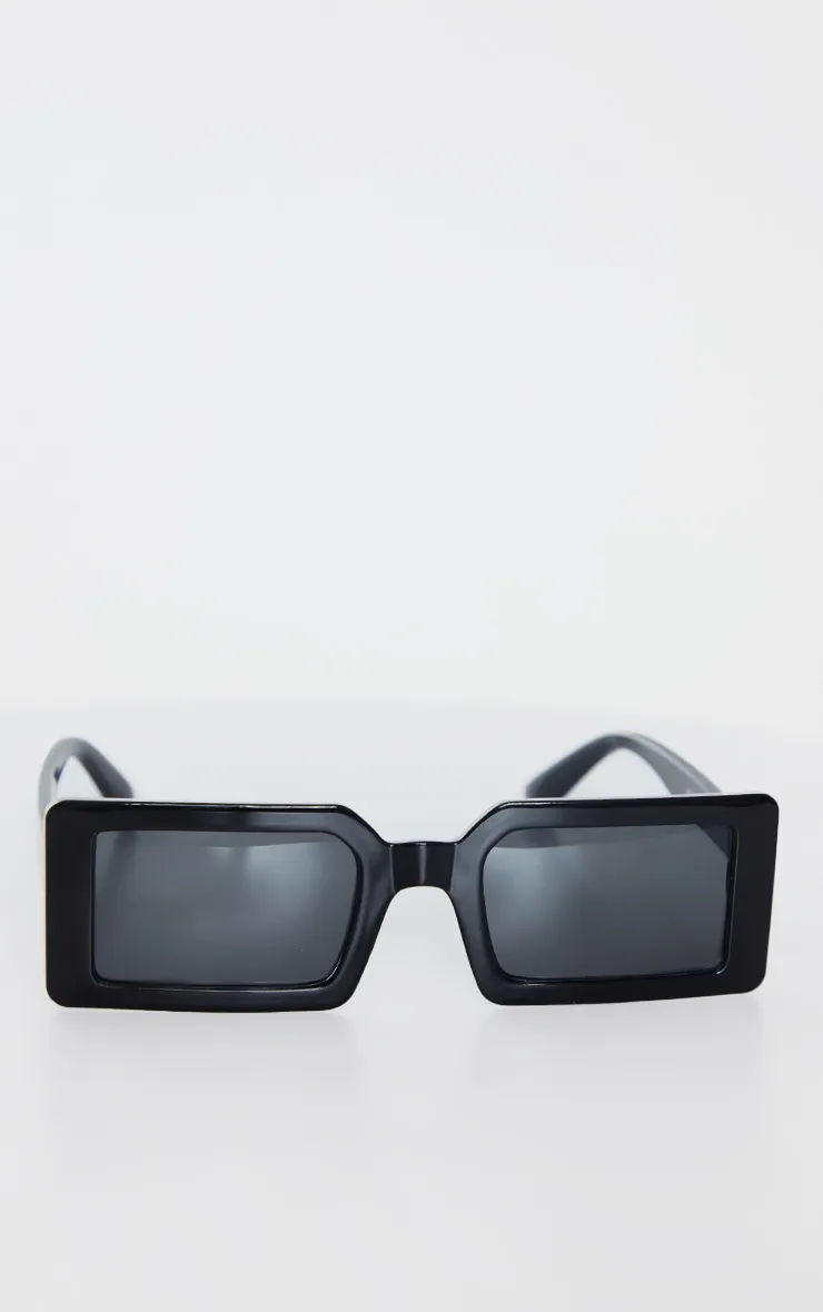 Black Square Frame Slimline Sunglasses sold by Pretty Little Thing product image thumbnail 2