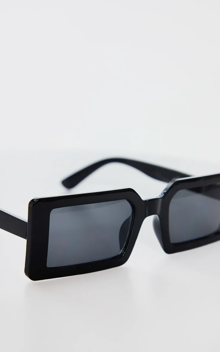 Black Square Frame Slimline Sunglasses sold by Pretty Little Thing product image thumbnail 3