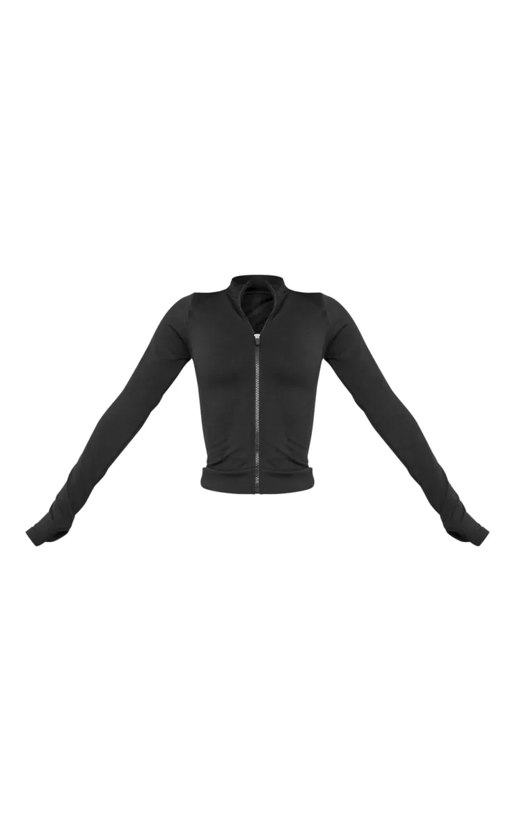 Black Basic Seamless High Waist Gym Leggings sold by Pretty Little Thing product image thumbnail 5