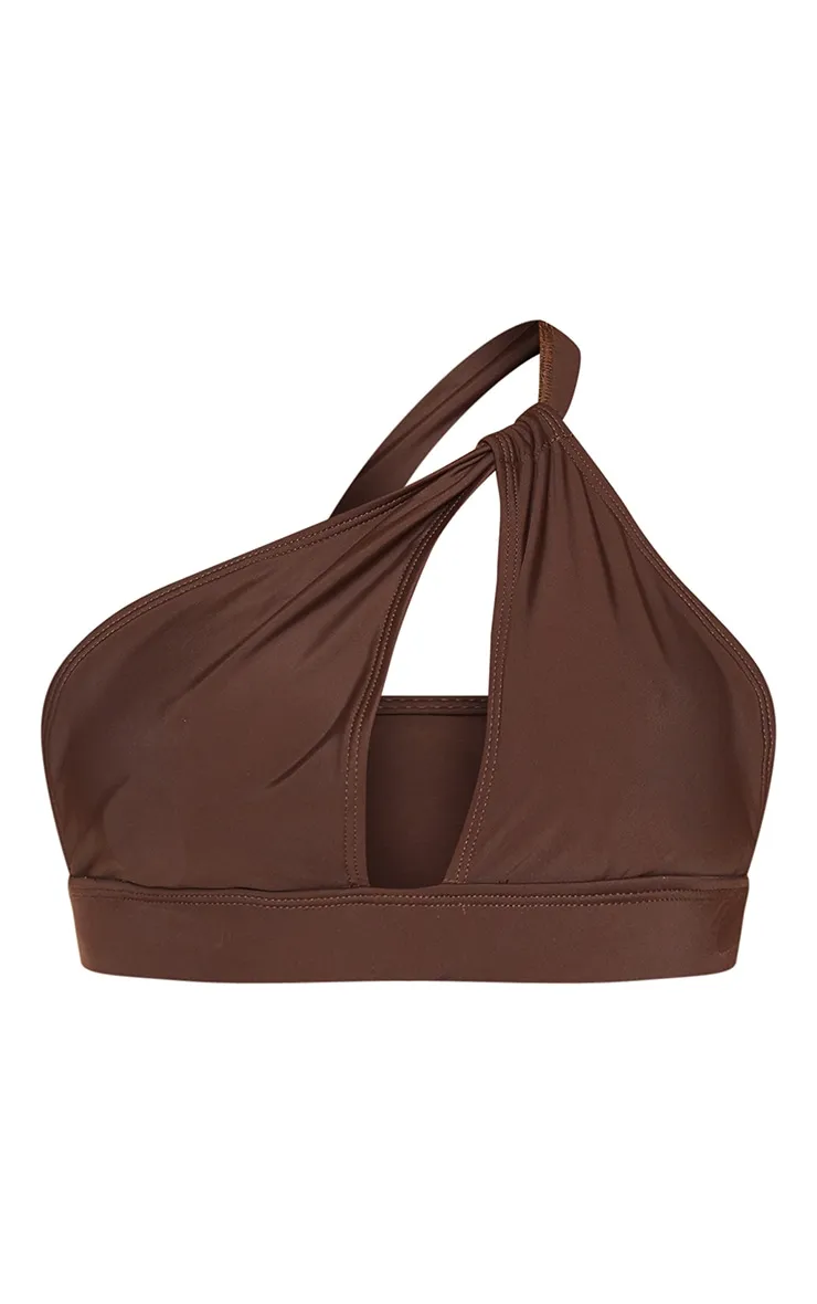 Brown Asymmetric Bikini Top sold by Pretty Little Thing product image thumbnail 5