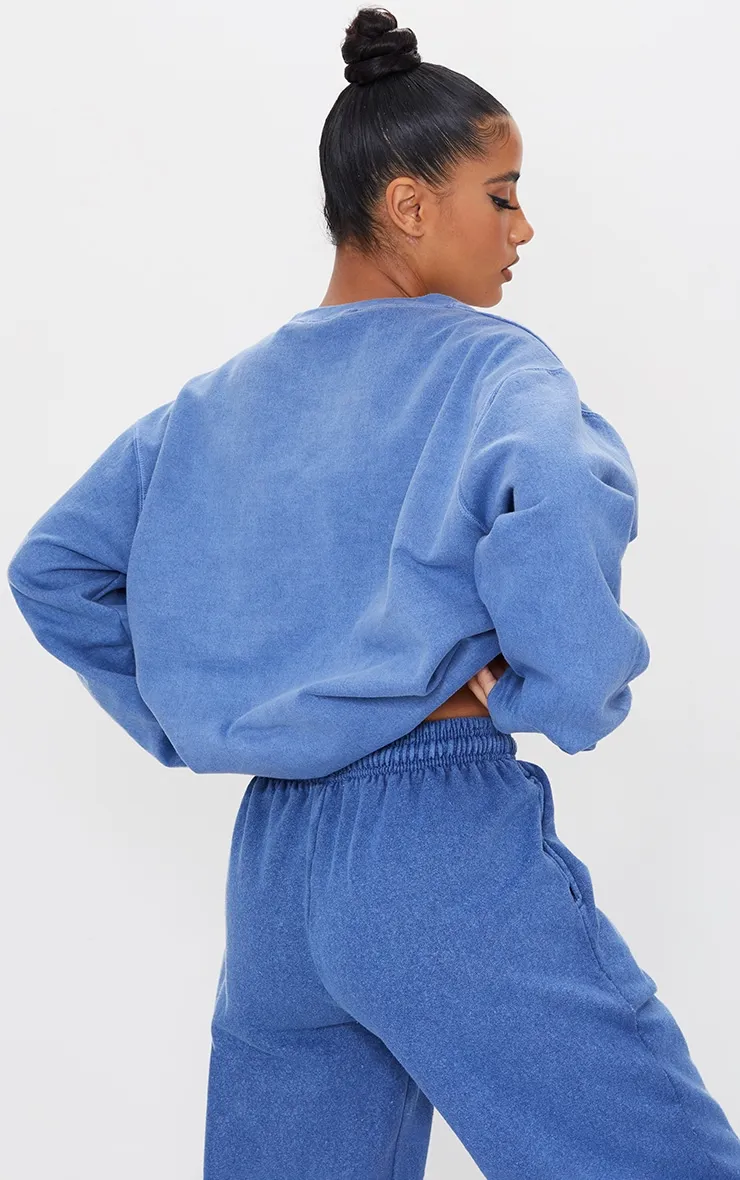 PRETTYLITTLETHING Blue Oversized Sport Sweatshirt sold by Pretty Little Thing product image thumbnail 2