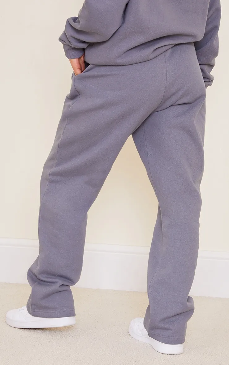 PRETTYLITTLETHING Petite Charcoal Badge Detail Straight Leg Joggers sold by Pretty Little Thing product image thumbnail 3