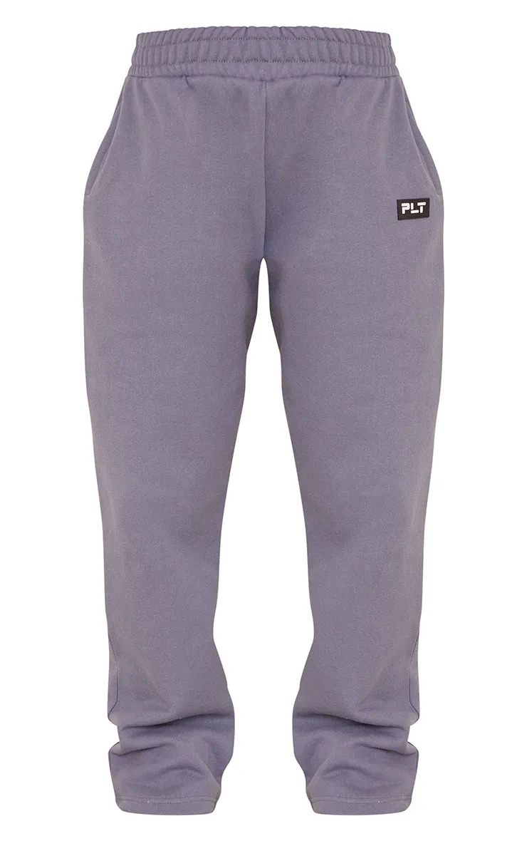 PRETTYLITTLETHING Petite Charcoal Badge Detail Straight Leg Joggers sold by Pretty Little Thing product image thumbnail 5