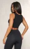 Black Structured Contour Sleeveless Ribbed Crop Top sold by Pretty Little Thing