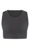 Black Structured Contour Sleeveless Ribbed Crop Top sold by Pretty Little Thing