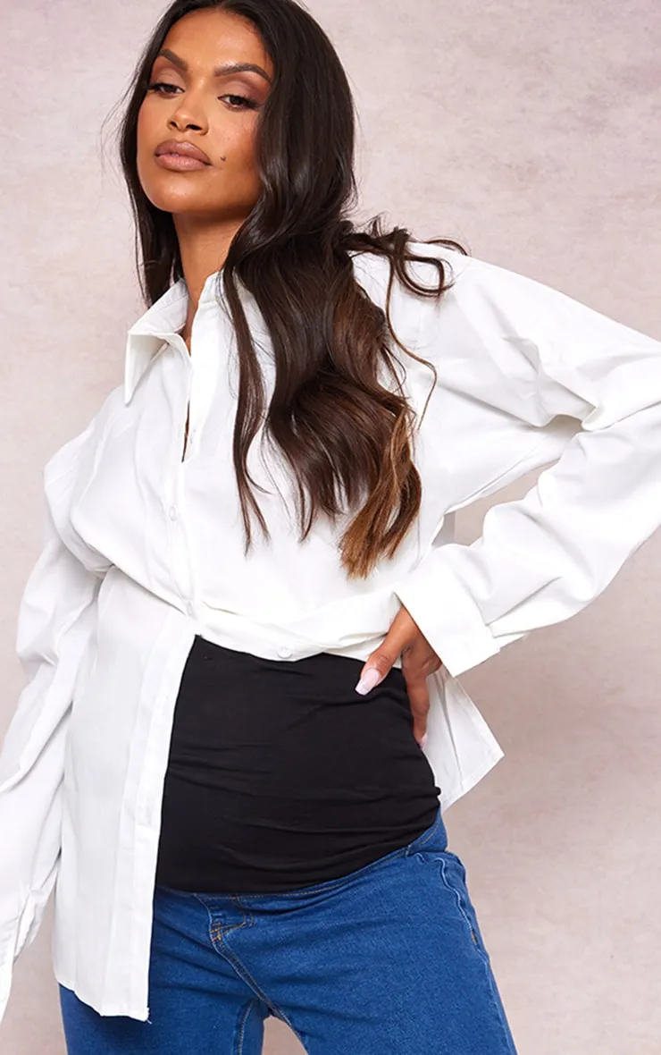 Maternity Mid Blue Wash Skinny Jeans sold by Pretty Little Thing product image thumbnail 4