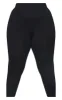 Basic Plus Black High Waisted Jersey Leggings sold by Pretty Little Thing