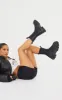 Black Wide Fit Extreme Chunky Sole Calf High Chelsea Boots sold by Pretty Little Thing