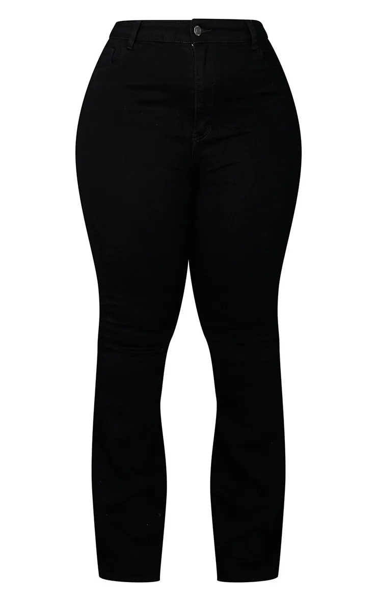 Plus Black Flare Denim Jeans sold by Pretty Little Thing product image thumbnail 5