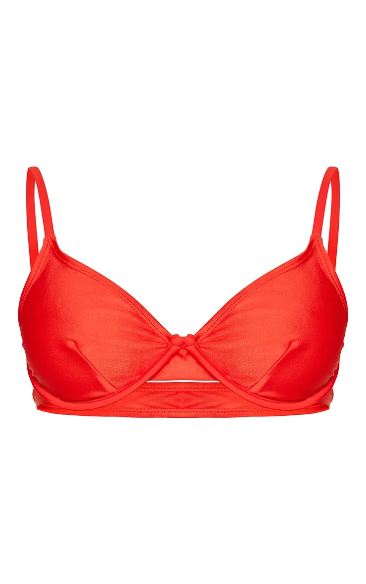 Red Underwired Mix & Match Bikini Top sold by Pretty Little Thing product image thumbnail 5