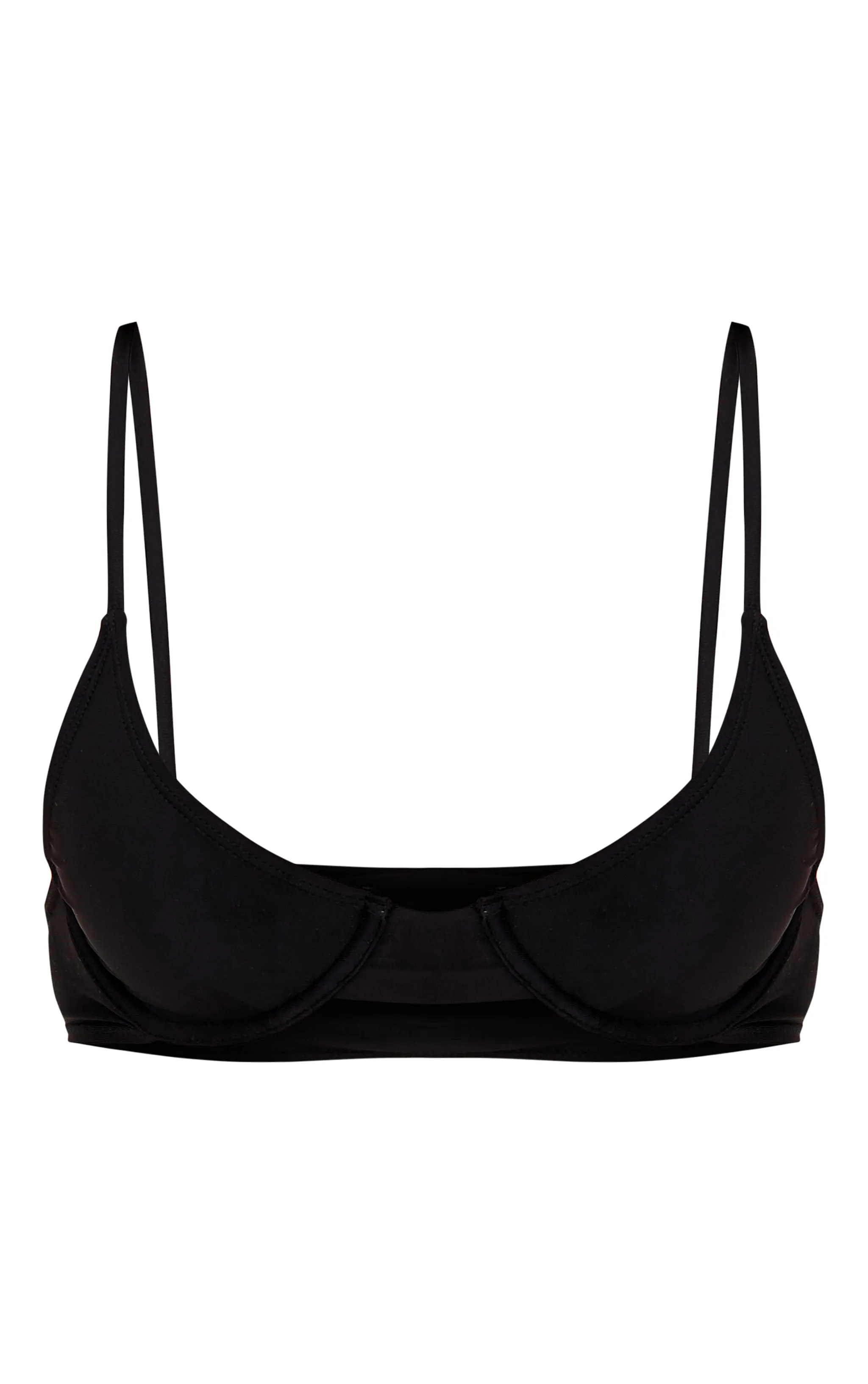Black Underwired Mix & Match Bikini Top sold by Pretty Little Thing product image thumbnail 5