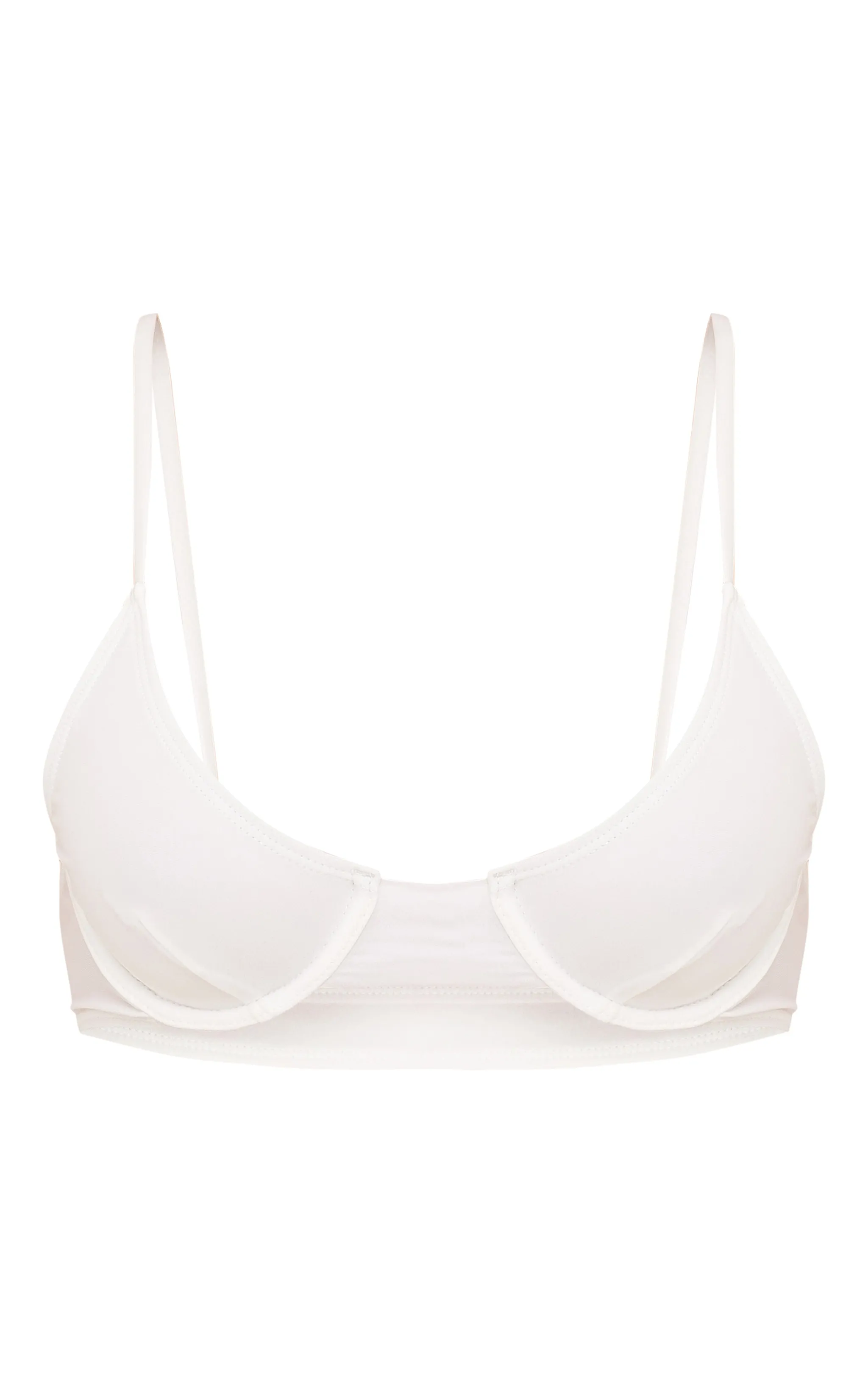 White Underwired Mix & Match Bikini Top sold by Pretty Little Thing product image thumbnail 5