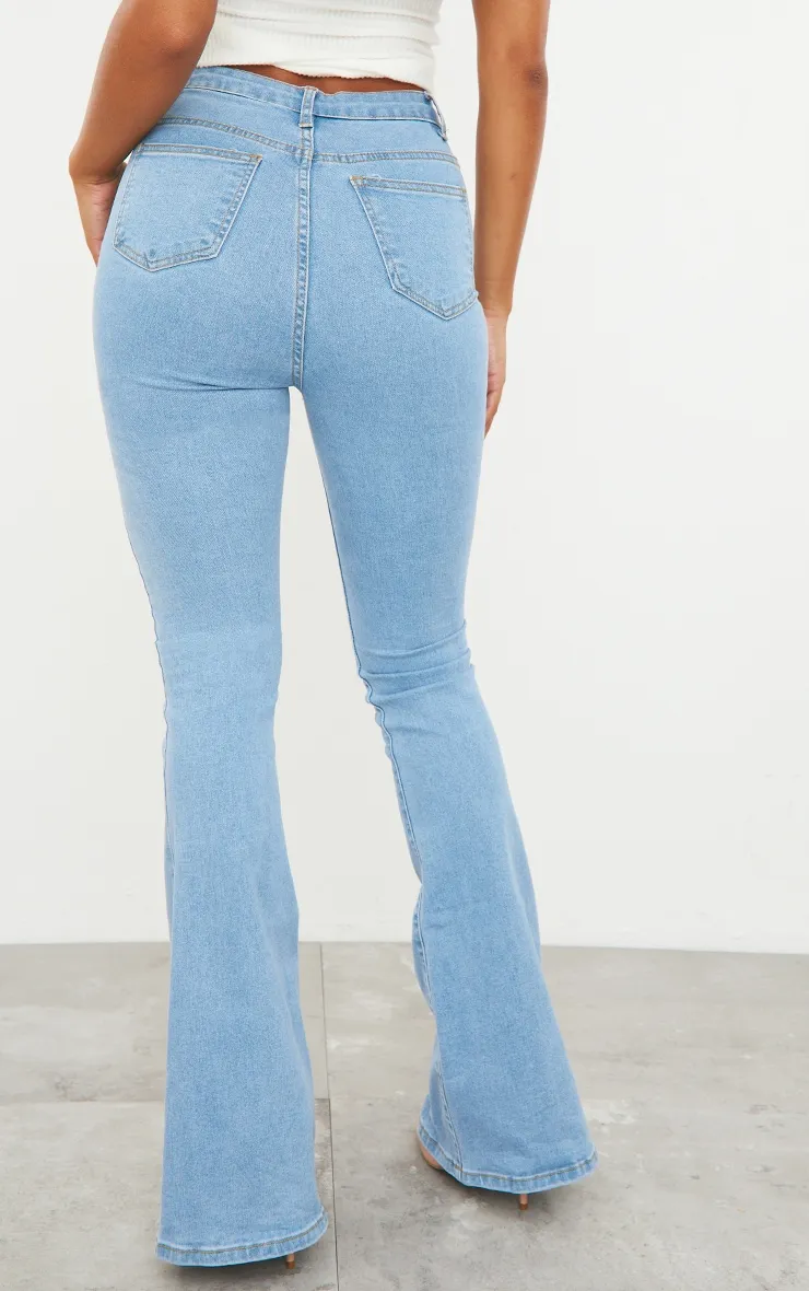 Blue 5 Pocket Stretch Flared Jeans sold by Pretty Little Thing product image thumbnail 3