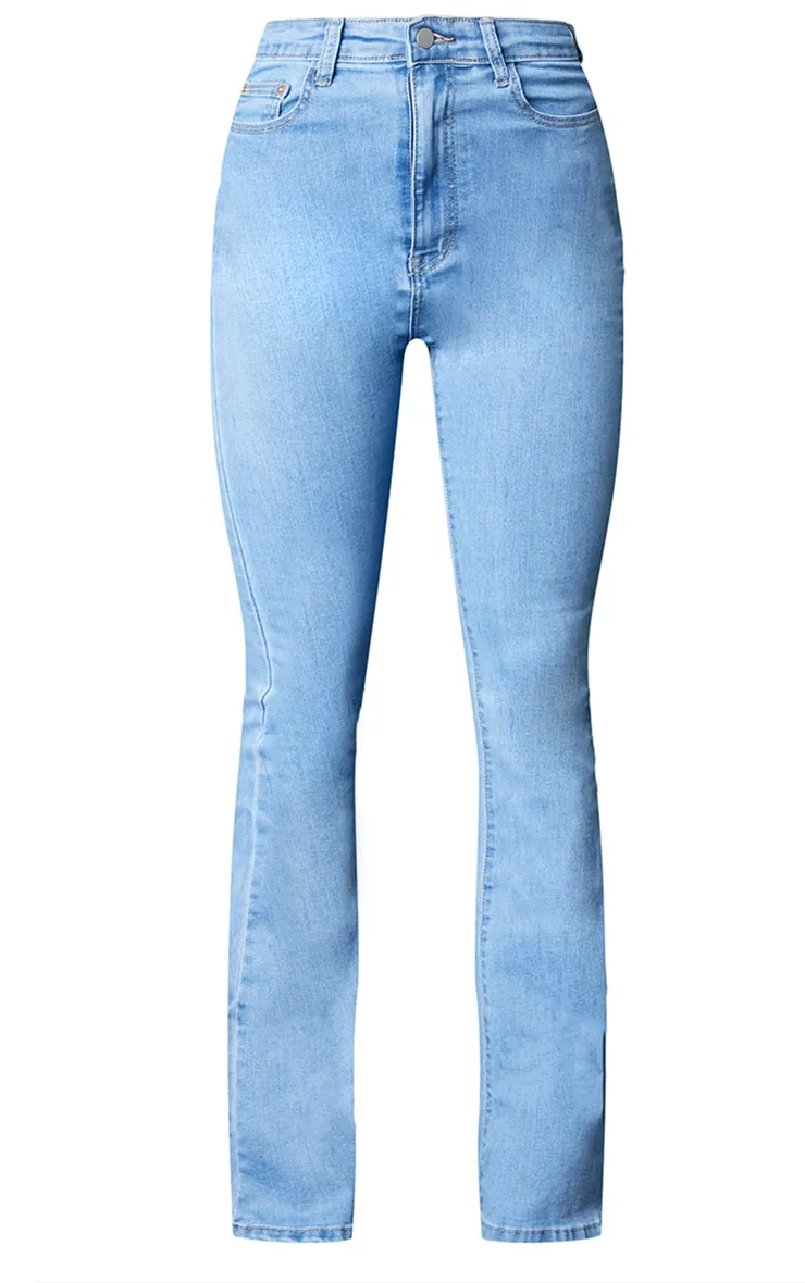 Blue 5 Pocket Stretch Flared Jeans sold by Pretty Little Thing product image thumbnail 5